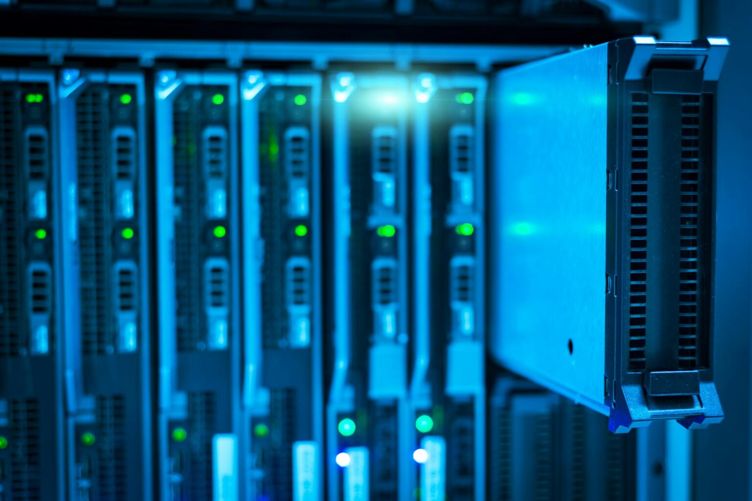 Why Tech Companies Are Moving Source Code from GitHub to Self-Hosted Git Servers Modern data center server room with rows of computing equipment and networking hardware