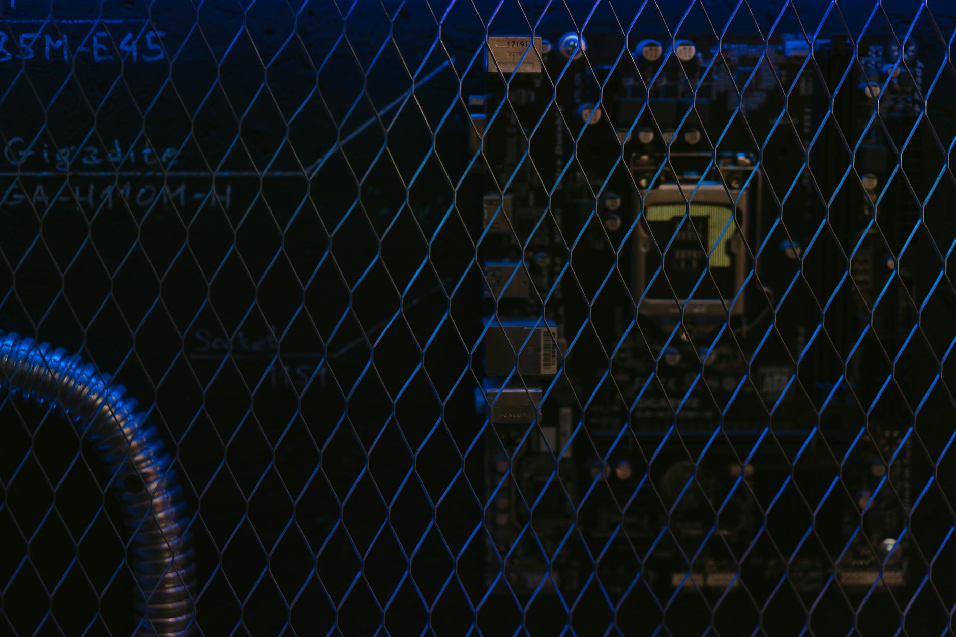 Abstract visualization of interconnected network nodes representing mesh networking topology