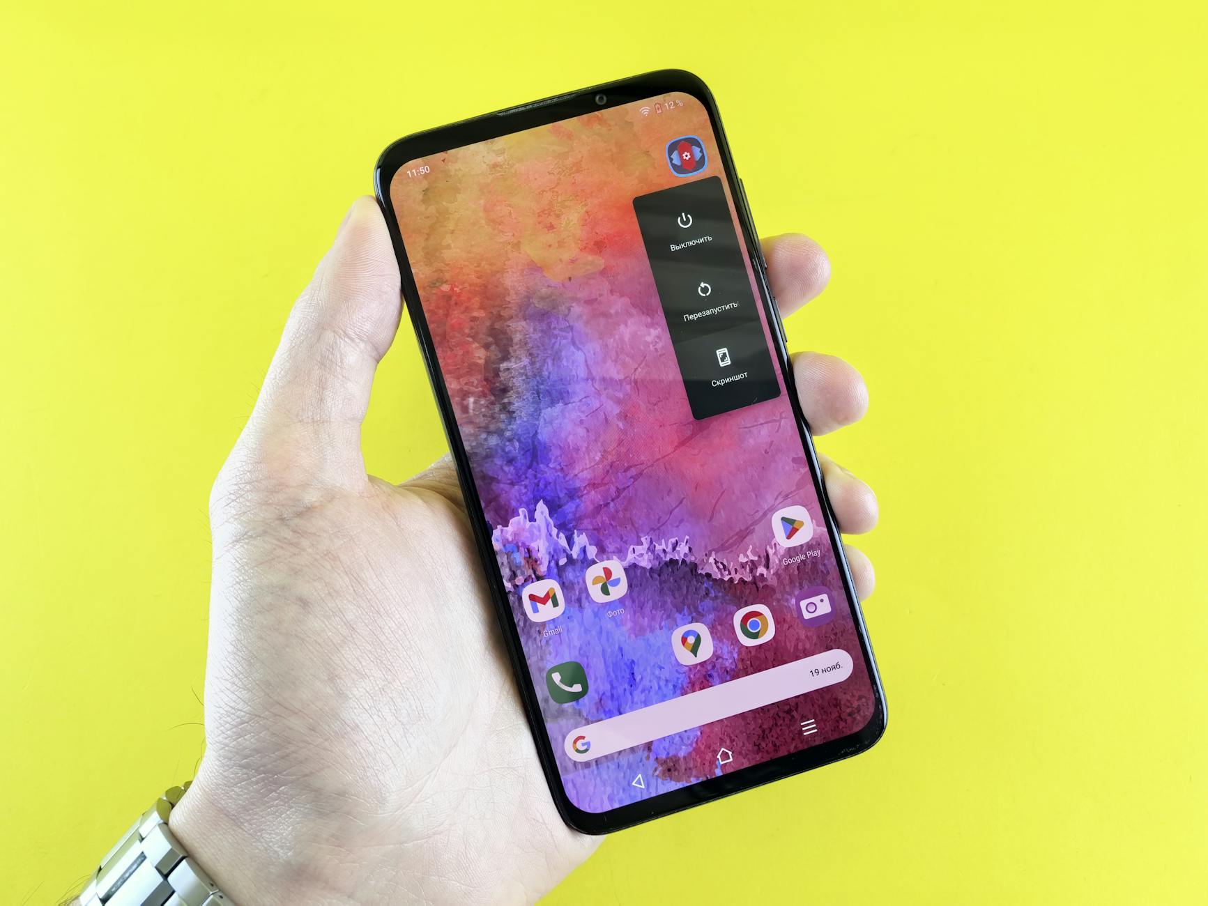 Collection of modern Android smartphones displaying messaging interfaces
