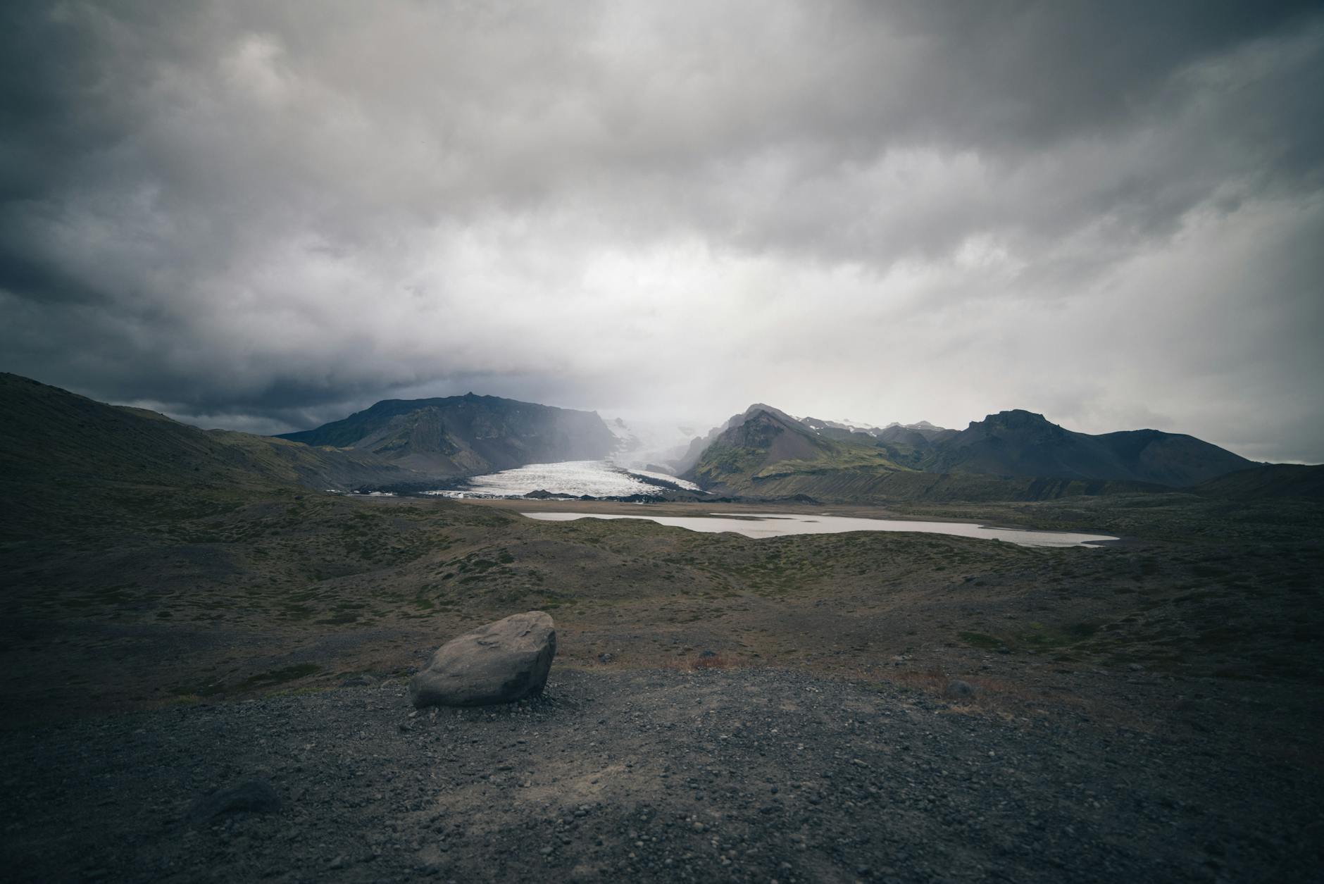 Antarctic glacier landscape showing ice sheets and frozen terrain
