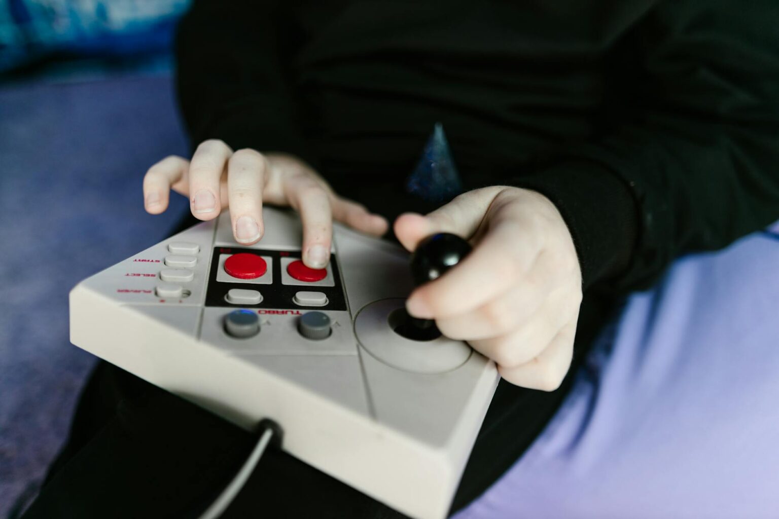 A gaming controller resting on a surface, representing console gaming and platformer games