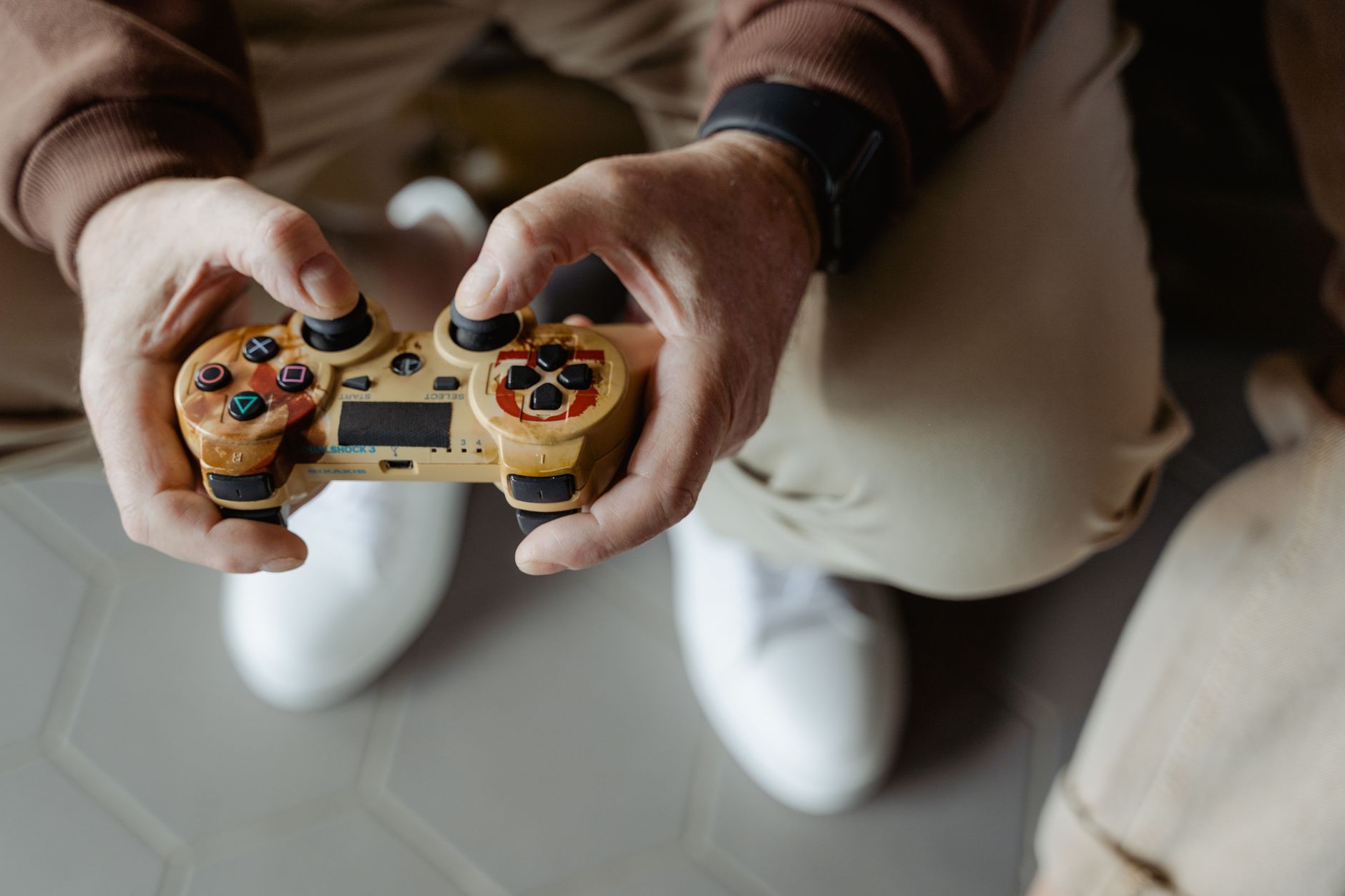 Retail store shelves stocked with video games and gaming hardware at launch