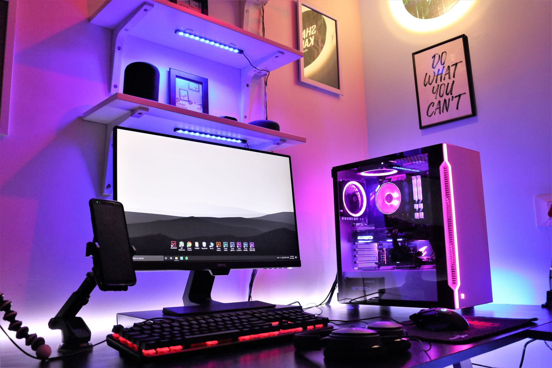 A lit gaming setup with a monitor and keyboard, representing the active speedrunning community