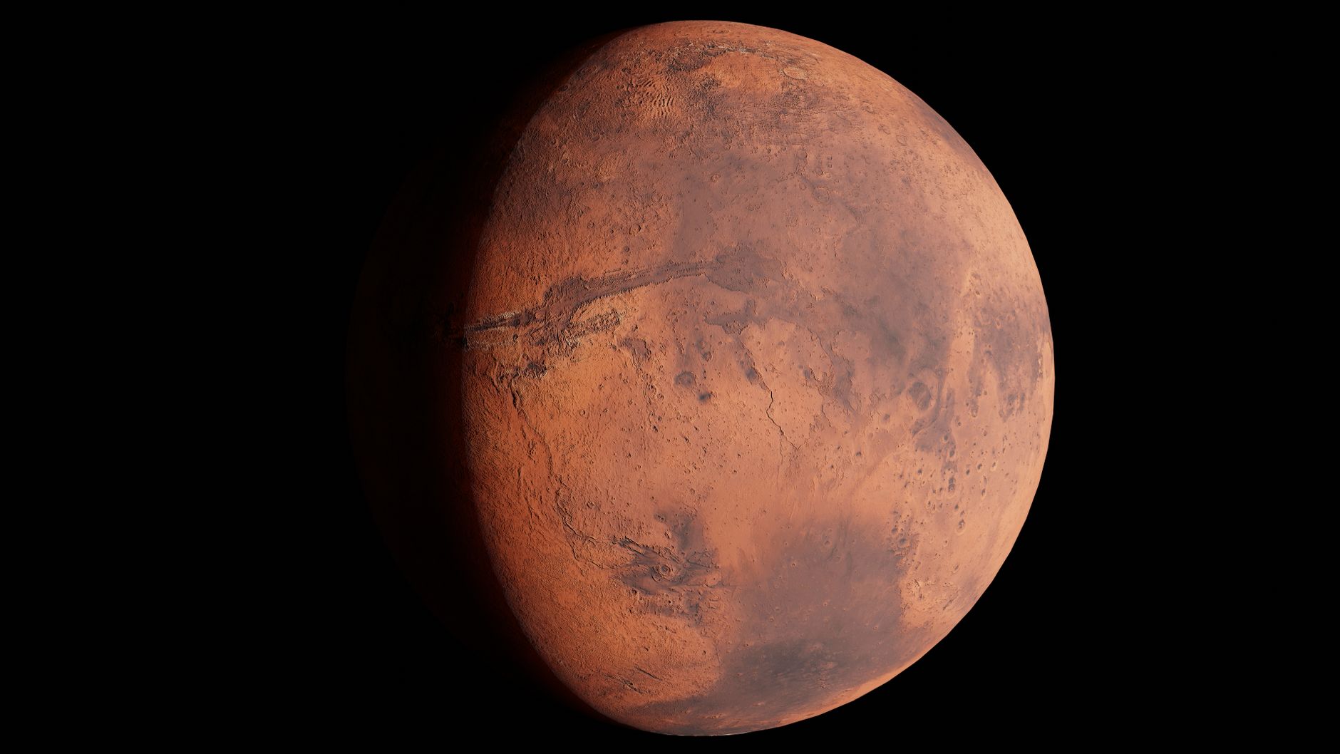 Mysterious alien planet surface evoking the hostile world of Atropos